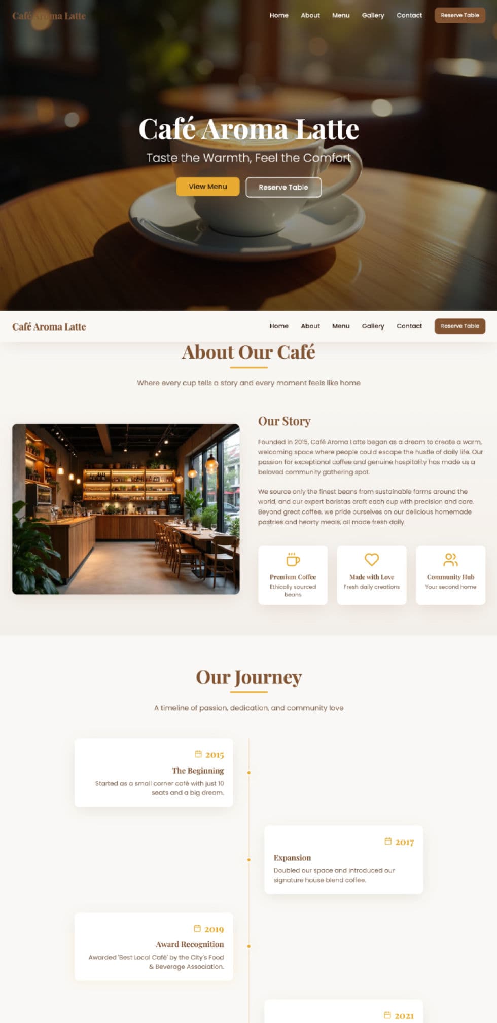 Cafe Aroma Latte
